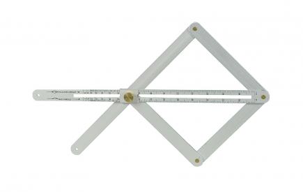 Alu-Winkelschmiege | für Innen- und Außenwinkel, Gradskala 0 - 170°, Länge 440 mm 