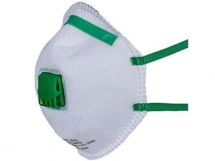 Feinstaubmasken / Atemschutzmasken | FFP2, mit Ventil und Nasenbügel, 10 Stück 