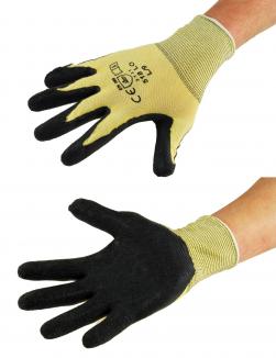 Latex-Feinstrickhandschuh | 12 Paar, abriebfest, wasserabweisend, atmungsaktiv Gr. 10