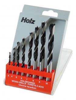 Holzbohrer-Satz | 8-teilig, Ø 3,0 - 10,0 mm, für Weich- und Hartholz 