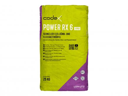 Flexibler Dünnbettmörtel / Fliesenkleber S1 | schnell härtend, 25 KG (codex Power RX 6 Turbo) 