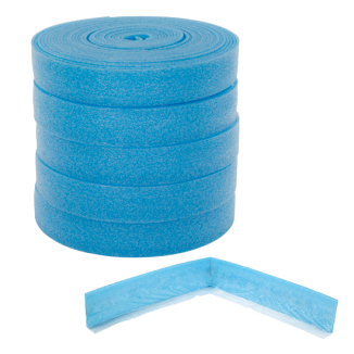 PE-Randdämmstreifen | hellblau, mit Folienlappen, 8 x 100 mm, 30 lfm  (UZIN 8/100) 