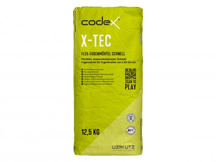 Flex-Fugenmörtel | schnell, 2 - 20 mm, 12,5 KG (codex X-Tec) achatgrau