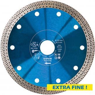Diamanttrennscheibe für harte Fliesen | extra fein 1,4 mm (Prodiaxo Viper) Ø 115 x 22,2 mm x 1,4 mm