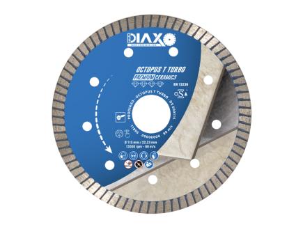 Diamant-Trennscheibe für Fliesen, Feinsteinzeug u.v.m. | Turbo-verzahnt (Prodiaxo Octopus T-Turbo) Ø 115 x 22,2 mm x 1,4 mm