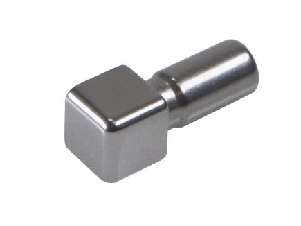 Quadratisches Eckstück | Edelstahl V2A, glänzend 10,0 mm