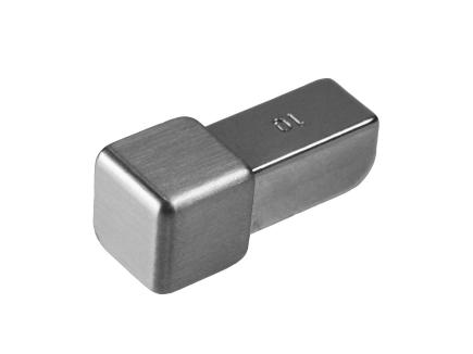 Quadratisches Eckstück | Edelstahl V2A, geschliffen 