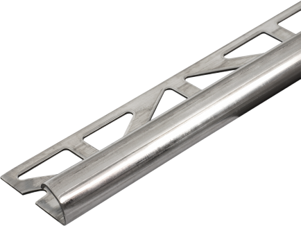 Viertelkreis-Abschlussprofil | 2,5 m, Edelstahl V2A, glänzend 