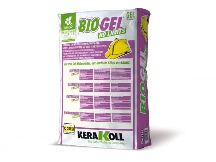 Flexibler Dünnbettmörtel / Fliesenkleber | für alle Materialarten und Untergründe, 25 KG (KeraKoll Biogel® No Limits® Grau) 