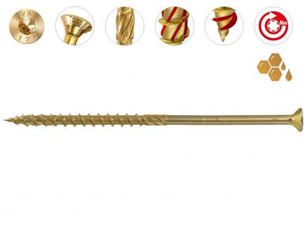 Senkkopfschrauben / Spanplattenschrauben | verzinkt, Senkkopf, Teilgewinde, Innenstern TX (Klimas WKCS) 