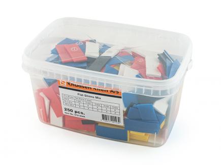 Kunststoff-Distanzklötze | 250 Stück, Stärken 1 - 5 mm gemischt (Knudsen) 