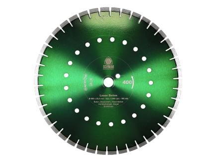 Diamant-Trennscheibe für Beton | Ø 400 x 25,4 mm, SB 2,4 mm, SH 10,0 mm (Schwan Laser Beton / "Block-Cut") 