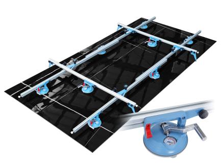 Verlegehilfe für großformatige Fliesen | max 340 x 160 cm / 150 kg (Sigma Kera-Lift) 