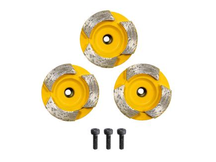 3er-Set Diamant-Schleifteller für Estrich (Eibenstock) 