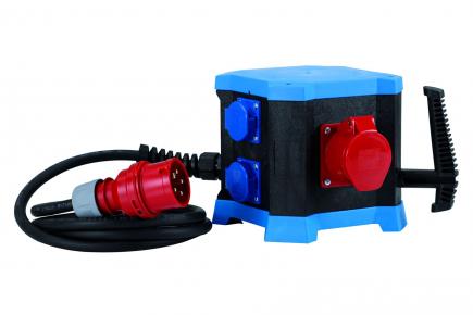 Mobiler Steckdosenverteiler / Stromverteiler | 16 A, IP44 (Hedi m.STATION) 