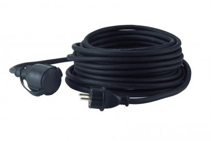 Verlängerungskabel / Neopren-Gummi-Verlängerungsleitung | schwarz, H07RN-F 3G1,5 (Hedi) 