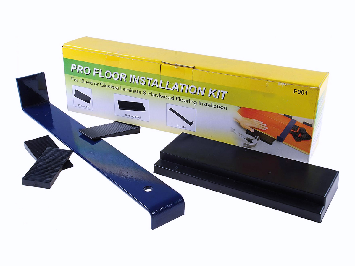 Laminat- &  Parkett-Verlegeset | Zugeisen, Schlagblock, 30 Abstandskeile 
